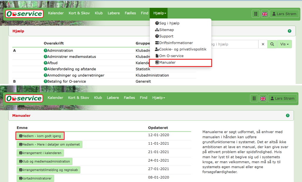 O-Service Manualer